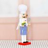 Christmas Nutcracker Chef 14 Inch Nutcracker Desktop Ornaments With Chef Hat Holiday Collectibles For Table Centerpiece