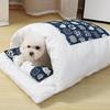 Cat Cave Bed Sleeping Bag Self-Warming Calming & Cosy Pad Cushion with Pillow