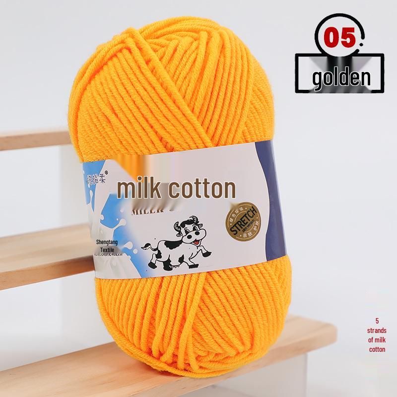 Filato di Cotone Lattiginoso a 5 Fili per Maglia & Uncinetto - Kit Fai da Te per Sciarpa, Coperta Lavorate a Mano di Spessore Medio