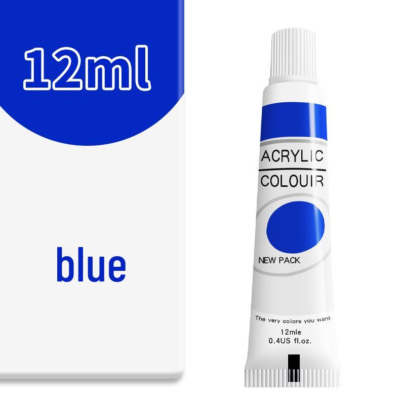 12-Color 12ml Acrylic Paint Tube for Children's DIY Hand-Painted Projects