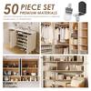 50Pcs Shelf Brackets Support Studs Pegs L Shaped Metal Pin Shelves Seperator Furniture Shelf Wall Mount Bracket Cabinet Holder