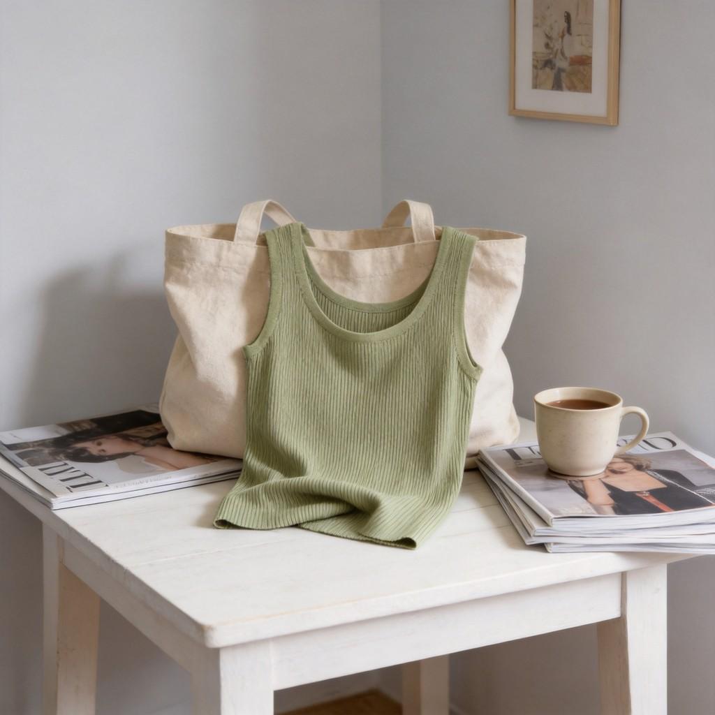 Classic Polyester Sleeveless Tank Top For Women With Round Neck Casual Wear