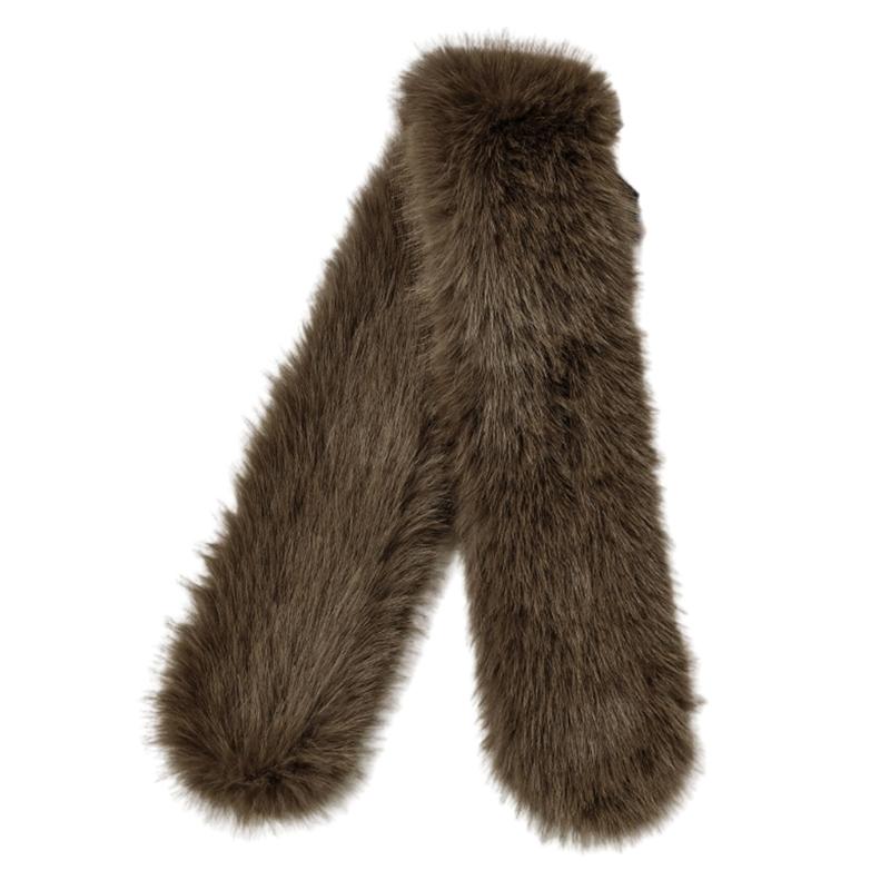 Luxurious Faux Furs Scarf Collar for Women Winter Fall Fashion Crosses Shawl Wrap Evening Party Warm Furry Stoles Shrug