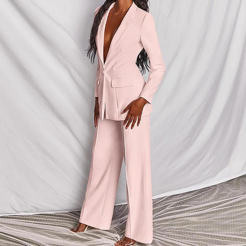 ZL1396 Women's Long-sleeved Long Pants Business Suit - New Fashion, European & American Style