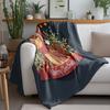 Tuniu Christmas Throw Blanket Cute Reindeer Sofa Bed Room Decor Festive Warm Soft Gift Idea