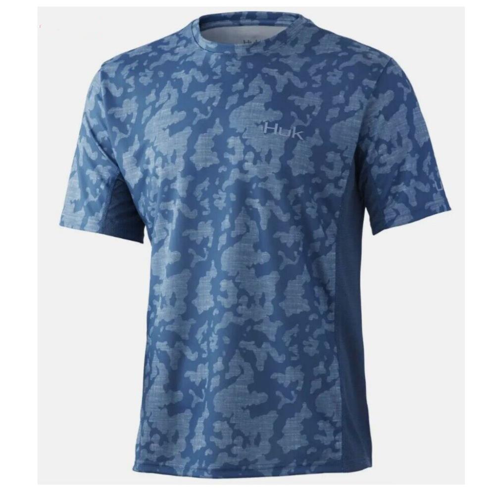 2024 new HUK short-sleeved fishing suit T-shirt, outdoor sunscreen quick-drying clothes, ice silk short-sleeved round neck shirt