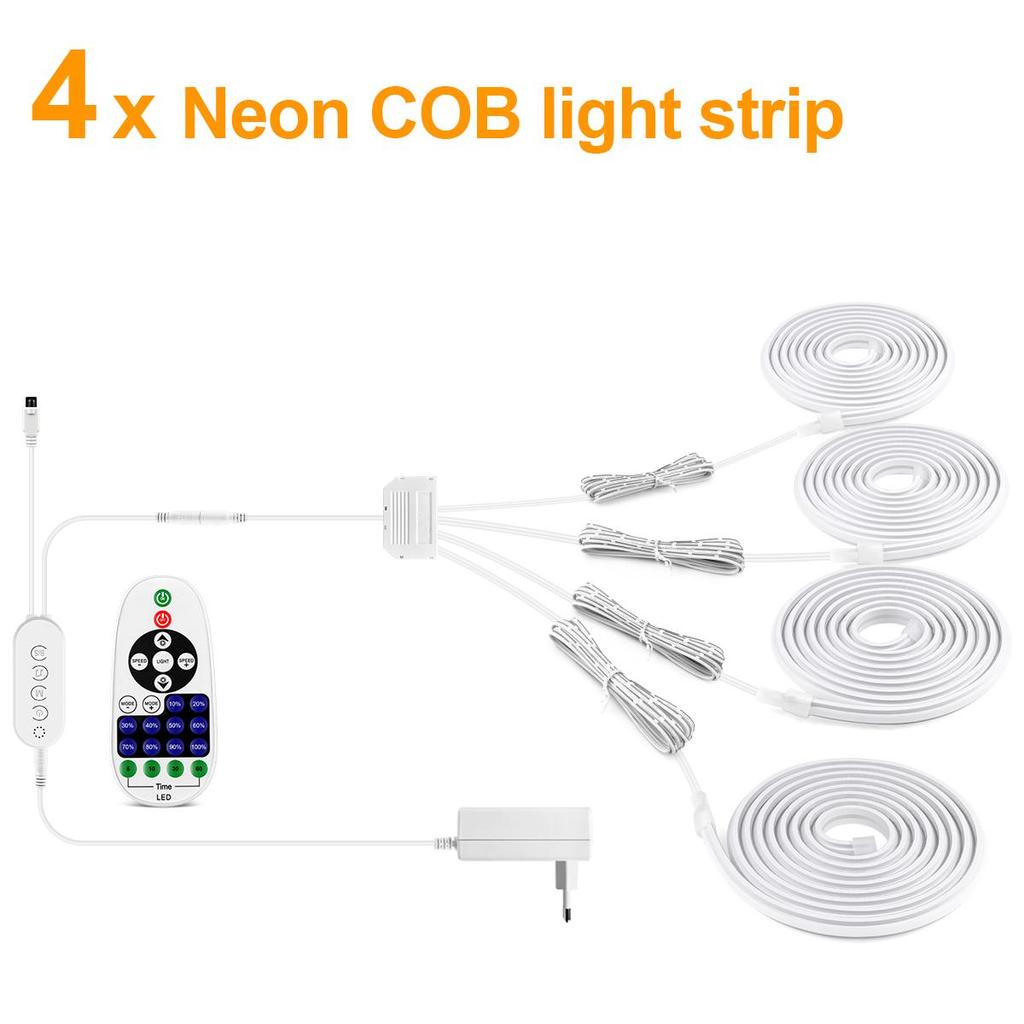 Bluetooth APP a RF Dálkově Stmívatelné COB LED Neonové Páskové Světlo Pro Akustický Dřevěný Laťkový Panel TV Pozadí Nástěnný Panel a Dekorace Skříně