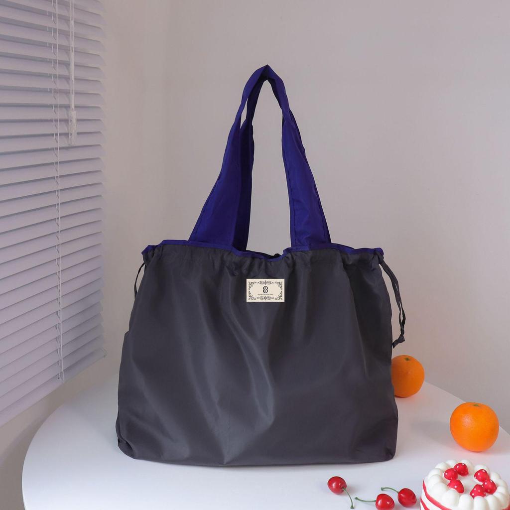 Eco-Friendly Foldable Single Shoulder Tote Bag - Portable, Large Capacity Grocery Bag