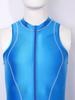 Combinaison de bain brillante pour homme Fermeture éclair avant Sans manches Body Leggings Coutures plates Combinaison