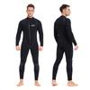 Unhooded 1.5mm Neoprene Wetsuit Men Women Full Body Front Zip Warmth Dive Surf Suit Adult Unisex