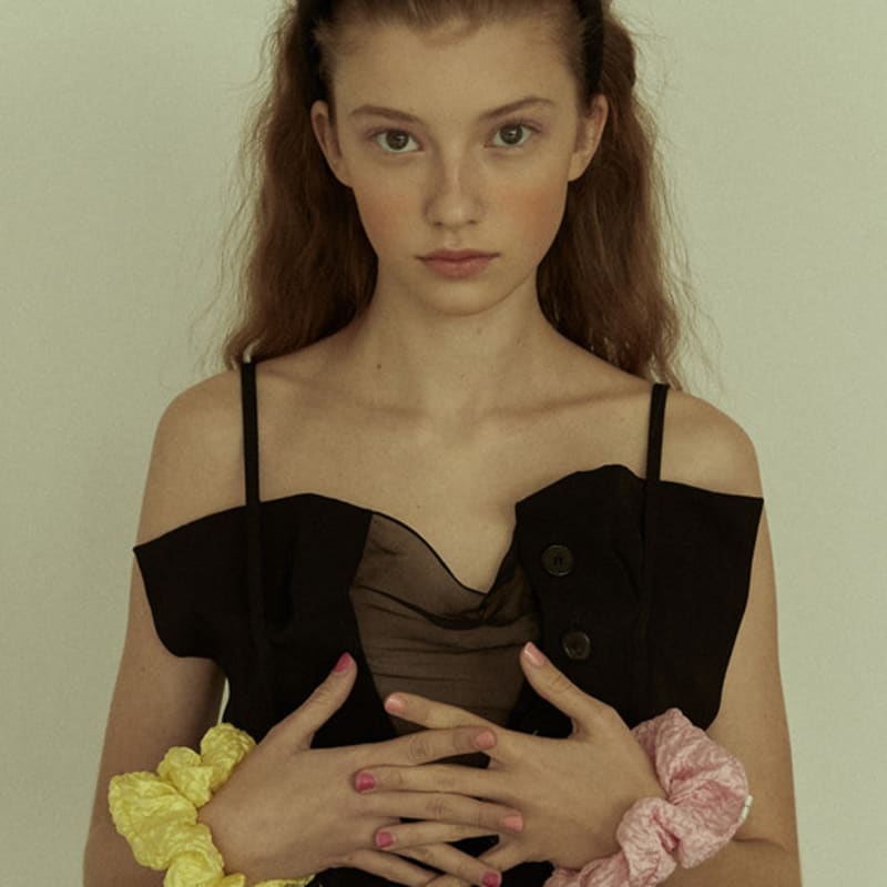 

Элизабет Моментс Жаккардовая резинка-скранчи Acid Green