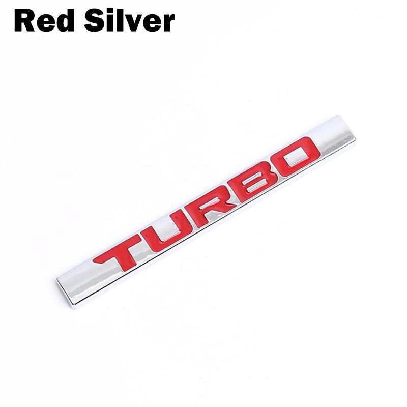 Car Styling Metal Turbo Logo Car Emblem Premium 3D Sport Badge Auto Rear Trunk Sticker Side Fender Accessories Decal