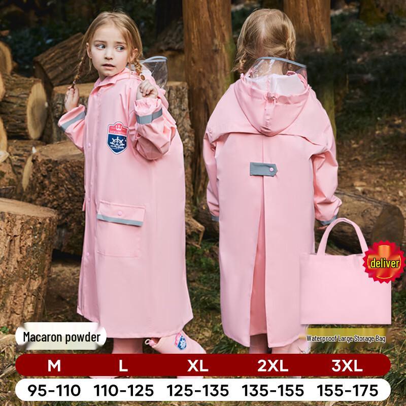Children s Backpack-Friendly Cartoon Raincoat XL