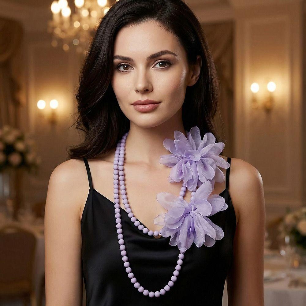 Elegant Style Long Necklace Flower Designing Belly Jewelry Waist Chain  Spring Summer Wear