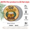 2D Flat 1pc, 8x8 In, Aluminum Metal Decorative Signs & Plaques, Enjoy Good Beer with Friends, Creative Gifts, Bedroom Decor, Stylish Minimalist
