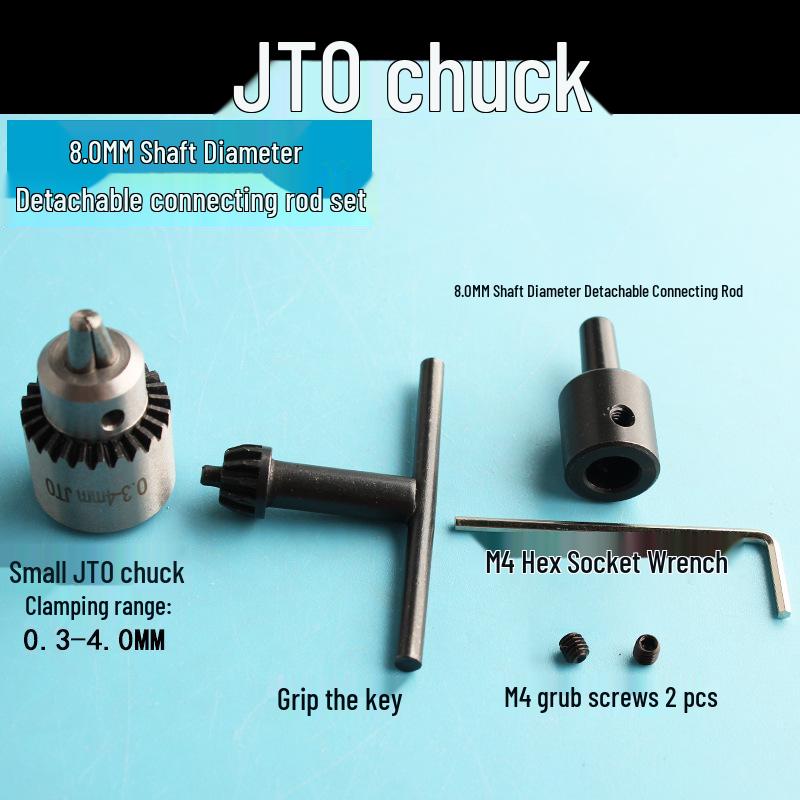 Trituratore Elettrico Mini & Mandrino per Trapano JT0: Accessorio di Precisione Fai da Te 0,3-4 mm