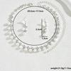 3PC Women's Fashion Trend Copper Claw Chain Series Zircon Necklace Earrings Zircon Set Wedding Banquet Party Holiday Gift