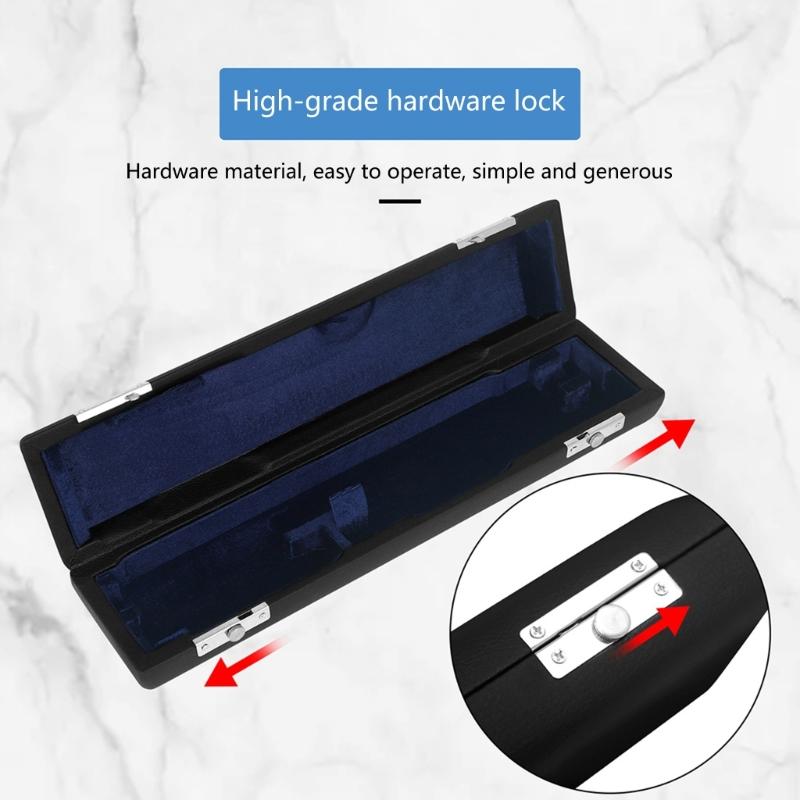 Simple 16 Hole Flute Case Black Oxford Cloth Flute Carrying Bag Easy To Carry