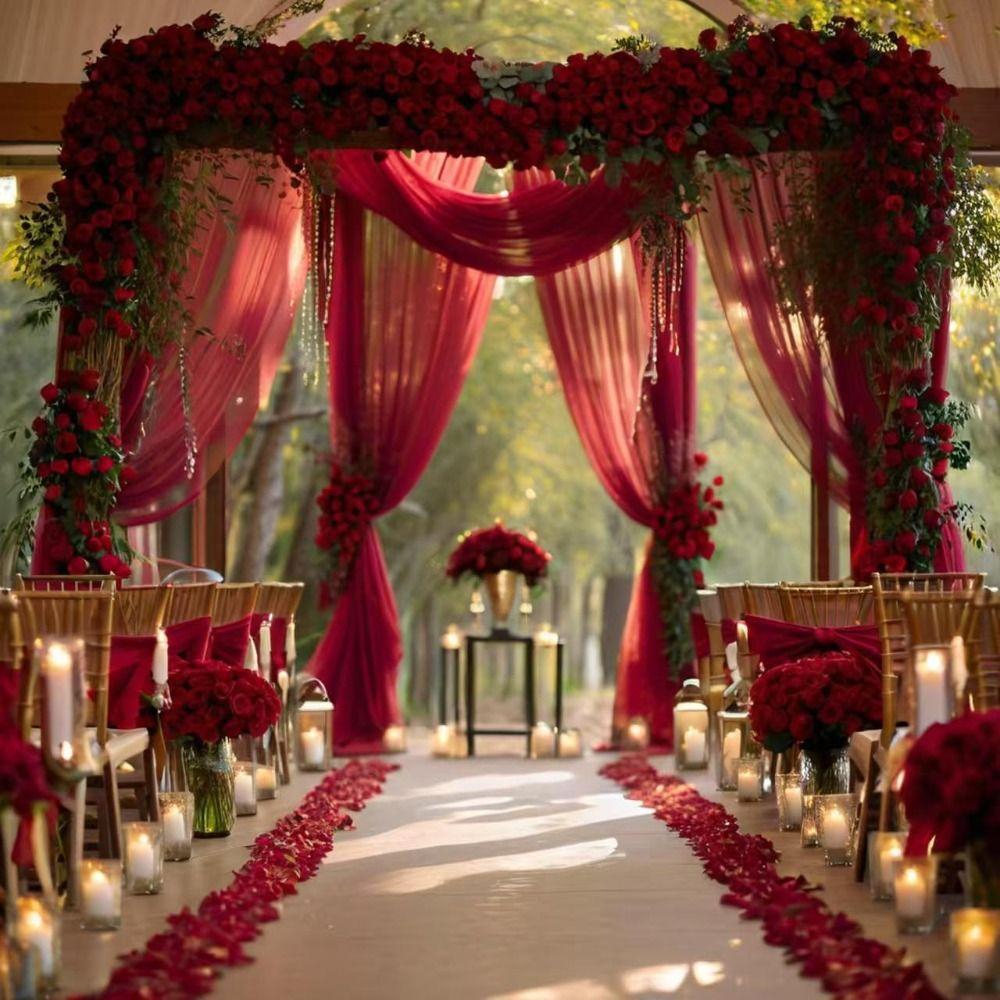 Width 160CM Wedding Tulle Arch White Pink Backdrop Fabric Arch Draping Fabric  Wedding