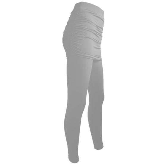 Falešná dvoudílná legínová sukně Vysoce elastická Jednobarevná plisovaná Skinny Kalhoty Sukně na běhání