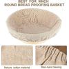 6 Packs Round Bread Proofing Basket Cloth Liner Rattan Baking Dough Basket Cover Natural Rattan Banneton Proofing Cloth(10 Inch)