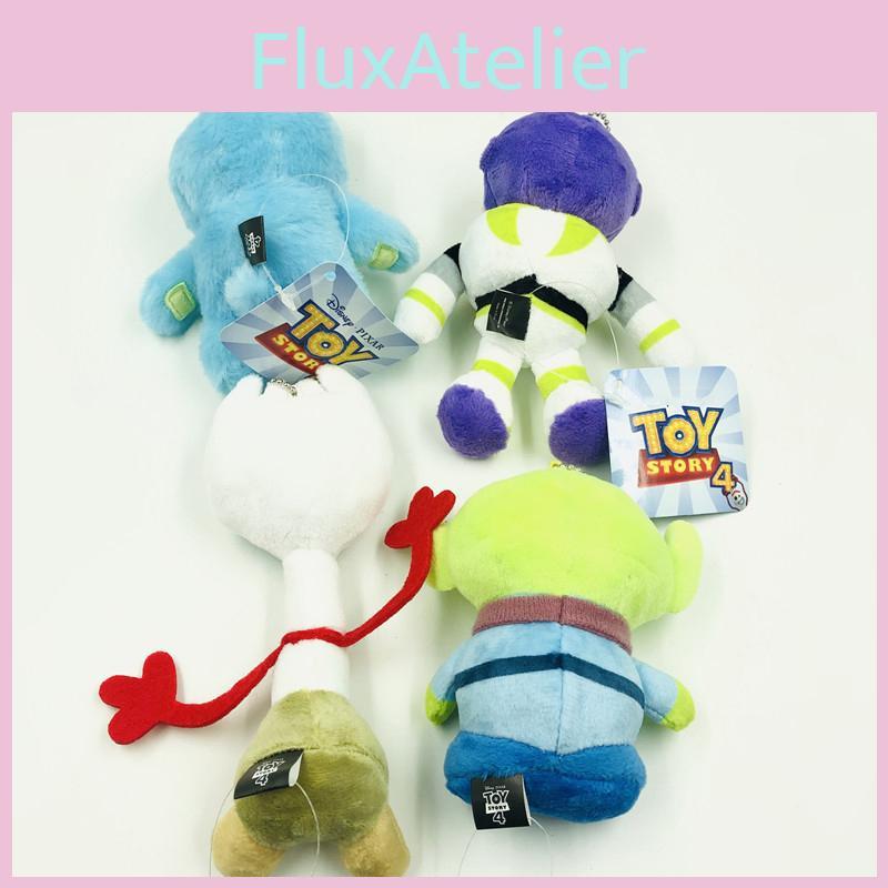 Toy Story 4 4" Bean Plush Soft Cute Keychain Pixar Woody Buzz Bunny Toys Ducky
