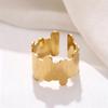 European & American Light Luxury Adjustable Wood Grain Wide Ring