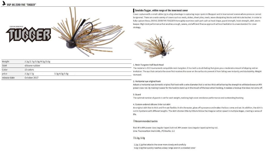 OSP Rubber Jig Tugger 4 Grams S-36 (9368)