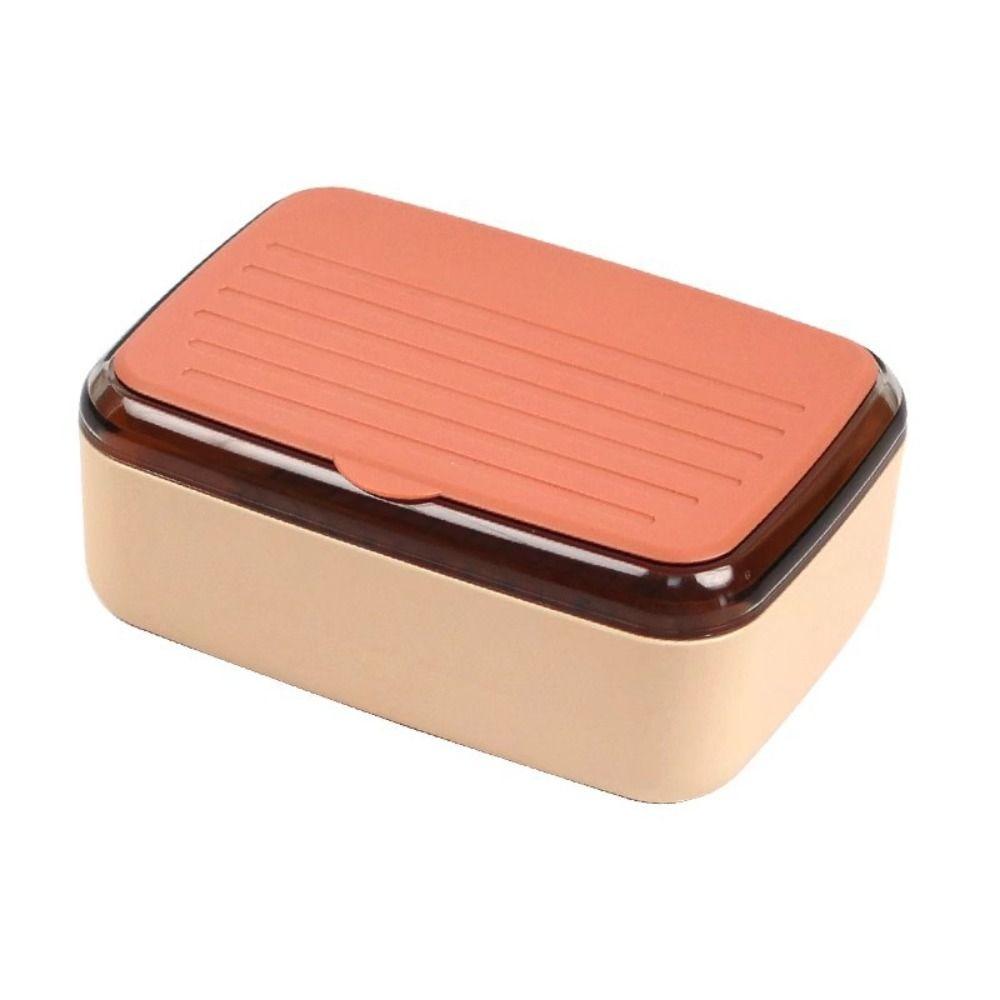 With Cover Soap Case Portable Drain Dish High Quality Soap Box  Outdoor Travel
