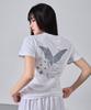ALVINCLO [Women] Angel Wings Semi-Crop Short Sleeve T-Shirt Ast3703 (3 Colors)