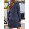 Dresses For Women Loose V Neck A-Line Casual Long Sleeve Dress