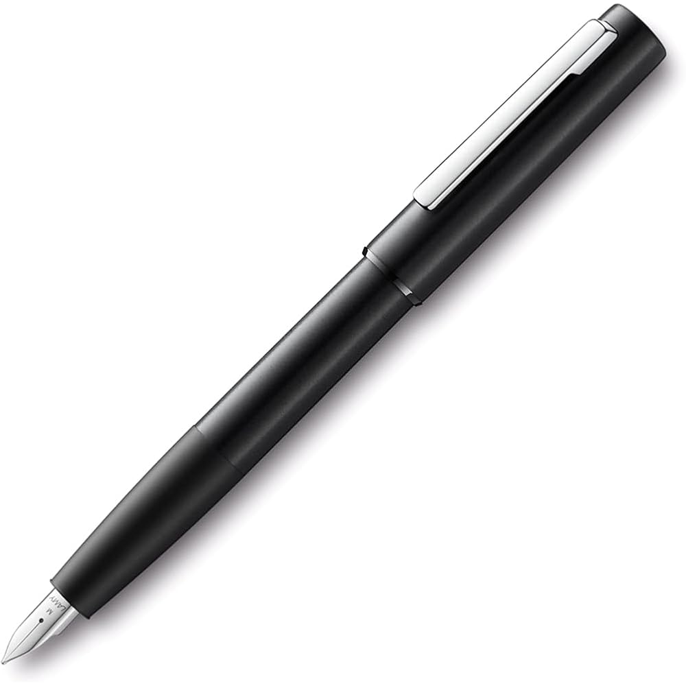 LAMY Ramy Fountain Pen, M, Medium, Aion, Black, L77BK-M Dual Use, Regular Imported