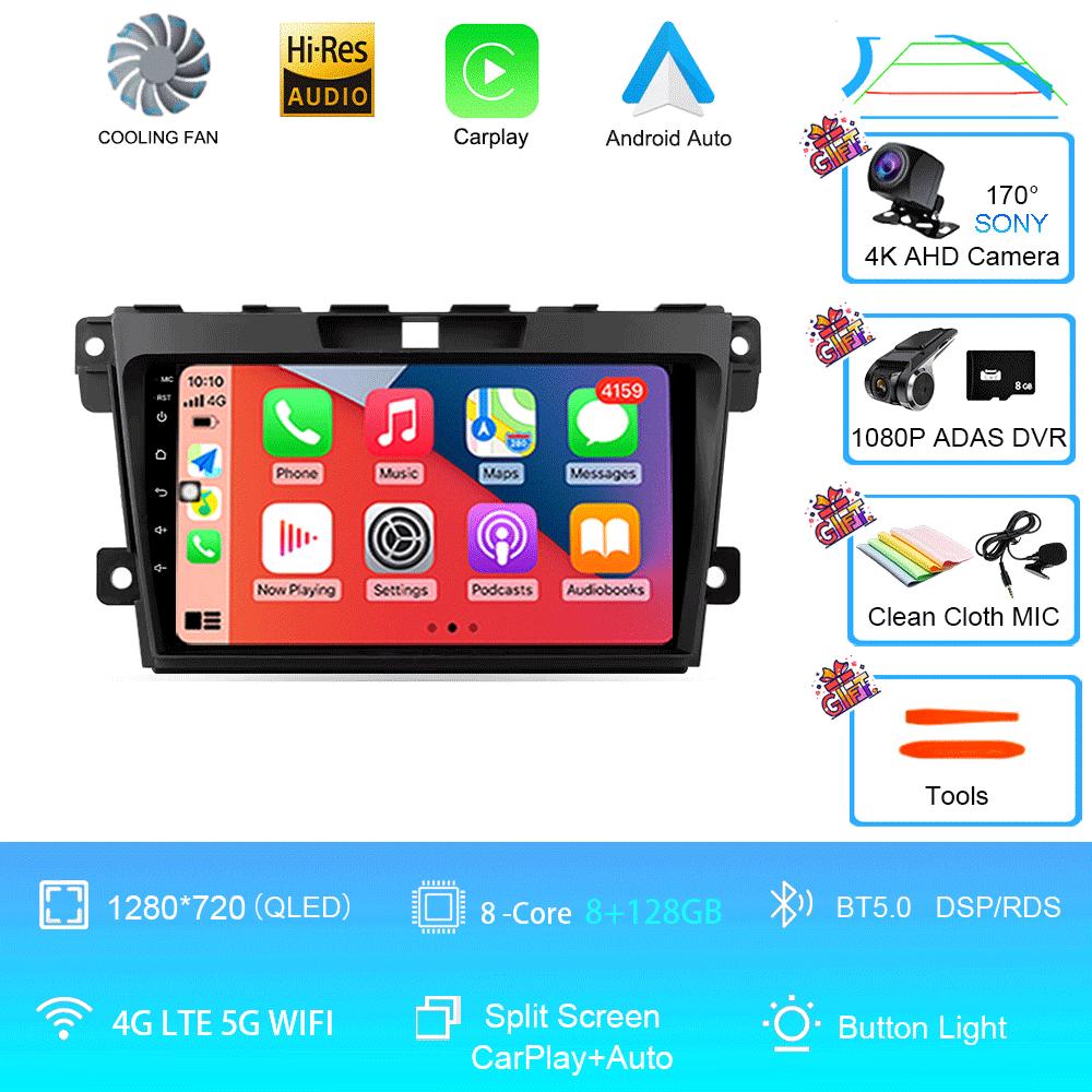 Car Radio Android 14 For 2007 2008 2009 2010 2011-2014 MAZDA CX-7 CX7 CX 7 GPS Navigation Multimedia Video Player DSP 4G No 2DIN