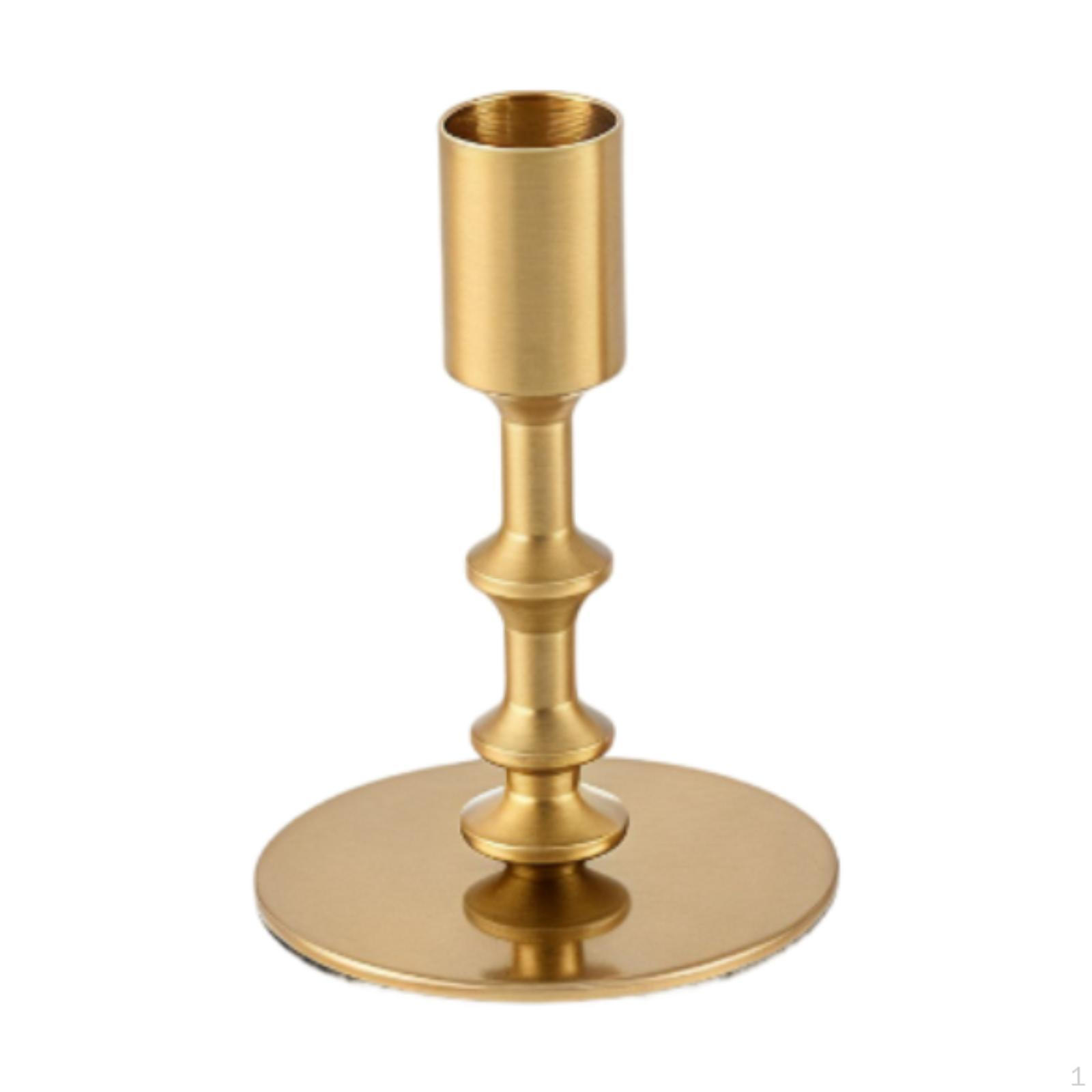 

Candle Holder Candelabra Antique Anniversary Simple Stand Candlestick for Decoration 8x8x11cm