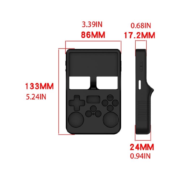 Silicone Protective Cover Handheld Game Consoles Shock Absorbent Protector Silicone Case Against Wear & Tear for R36S
