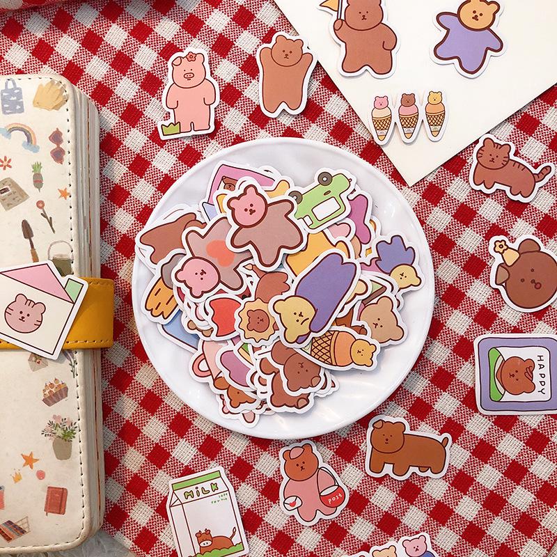100 Rilakkuma Cartoon Animal Planner Stickers: Cute Japanese-Style Decoration