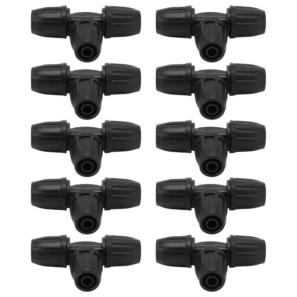 10Pcs 8 11 Barbed Tee with Lock Pipe Connector Hose Fittings for Garden Drip Irrigation