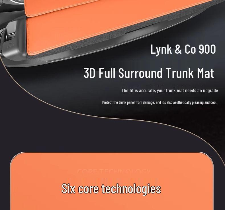 Lynk & Co 900 Trunk Mat: Full Coverage Waterproof Tail Box Mat for Car Interior Decoration