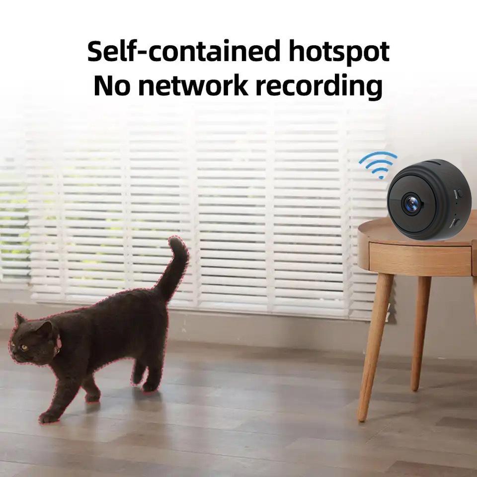 Pet Camera And Monitor With Remote Viewing, Smart Wireless Camera With Mobile App, Video Playback, TF Card Slot, And 360° Rotation