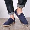 New 2025 Direct Sales Fashion Casual Hemp Sole Shoes Men's and Women's Straw Shoes Fisherman One Pedal Canvas Breathable Lazy Shoes