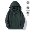 Couples' 3-in-1 Fleece-Lined, Windproof, Short-Sleeve Waterproof Jacket for Autumn/Winter Hiking & Workwear