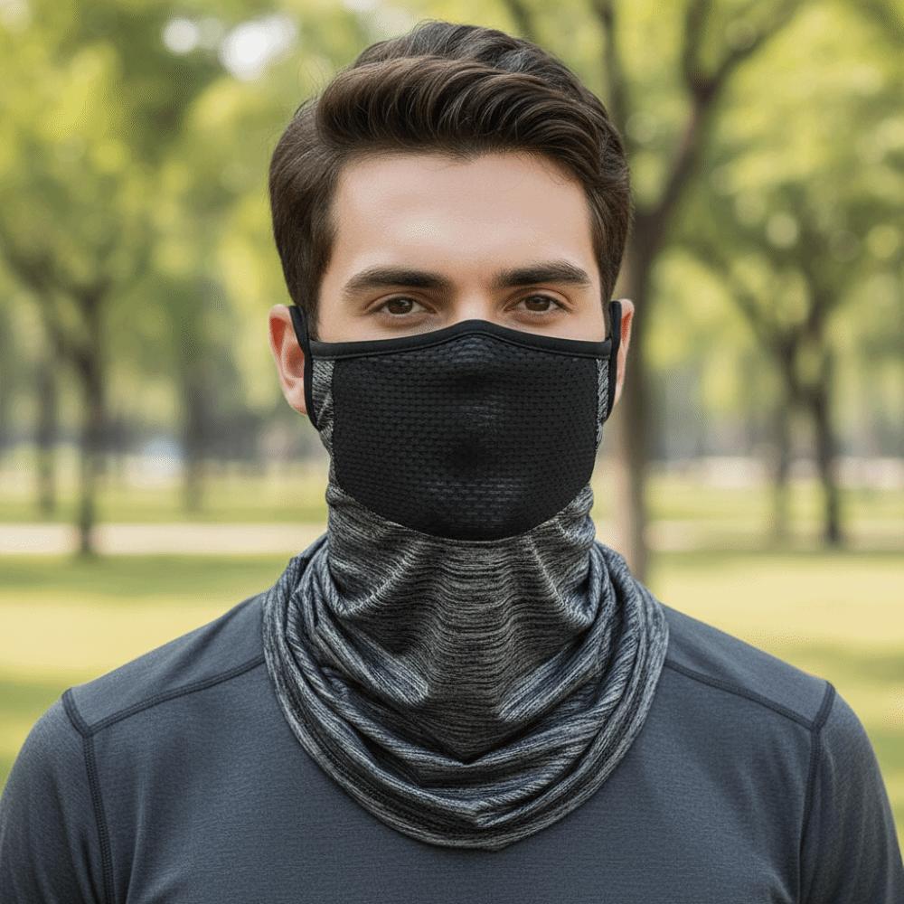 Ear Hooks Design Face Cover Breathable Net Sun Scarf UV Protection Scarf Outdoor Cycling