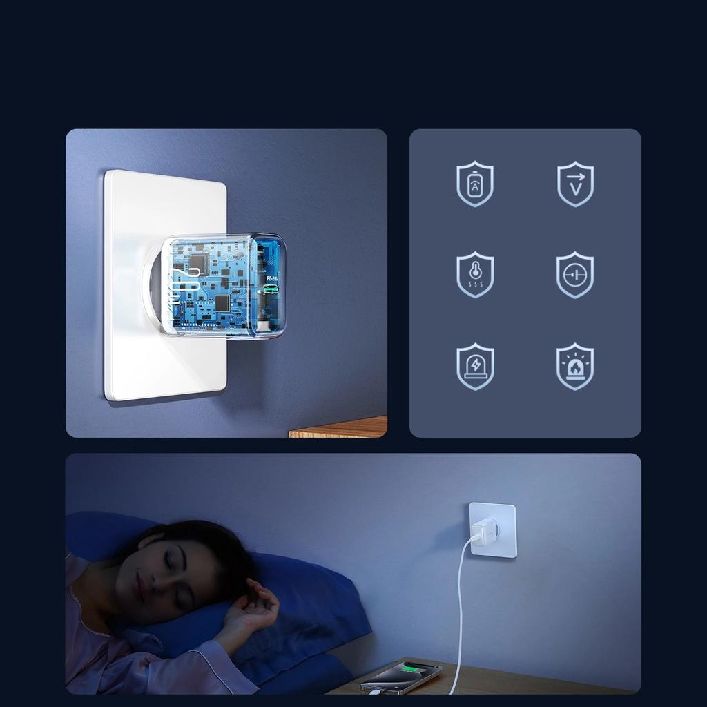 Joyroom JR-TCF20 20W USB-C PD Wall Charger - White | Includes 1m USB-C to Lightning Cable