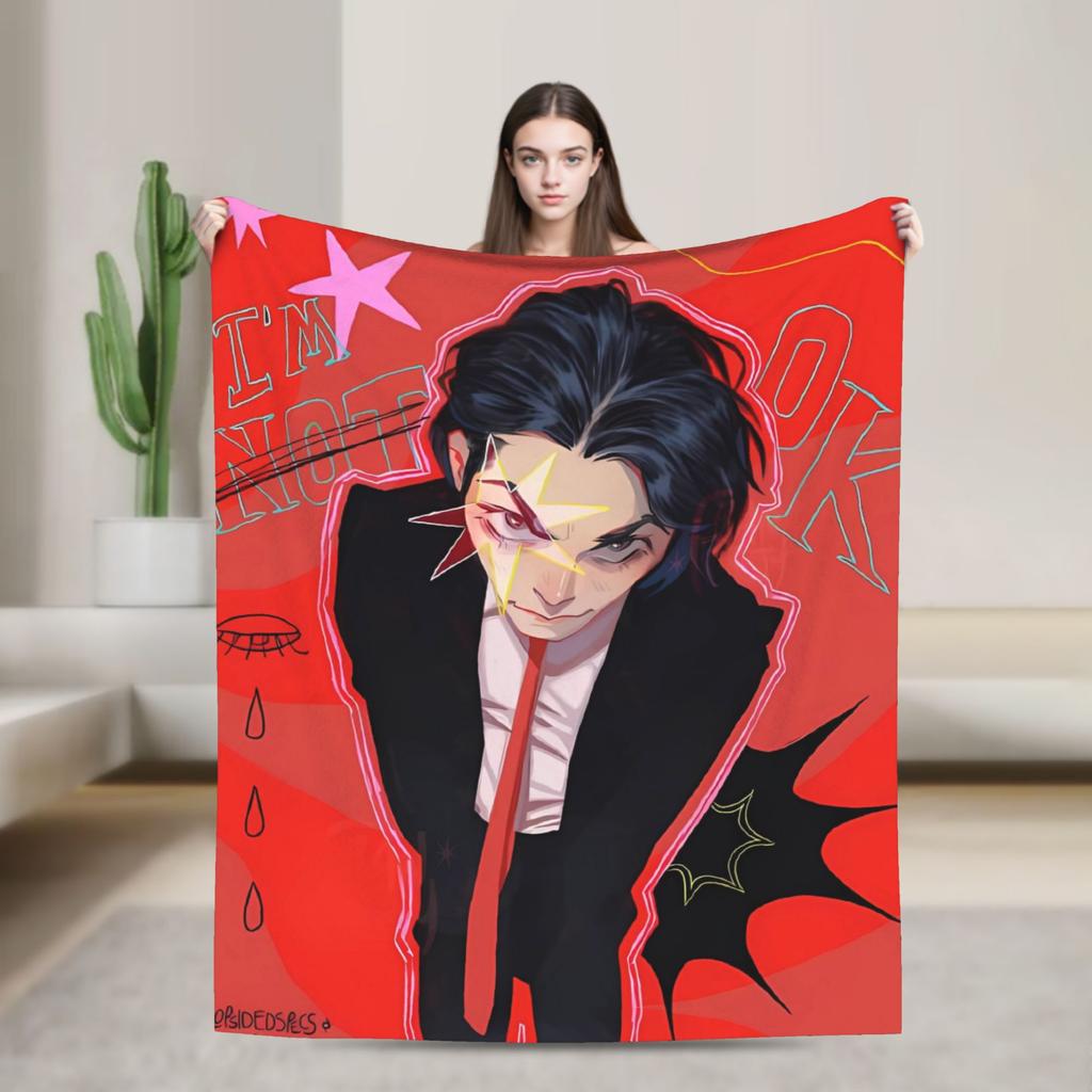 My Chemical Romance Band Blanket Soft Warm Fluffy Plush Throw Blanket For Girls Boys Living Room Flannel Bedspread Bed Cover
