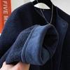 Coats for Women Winter Thickened Shearling Crew Neck Cropped Jacket Loose Casual Coat Top