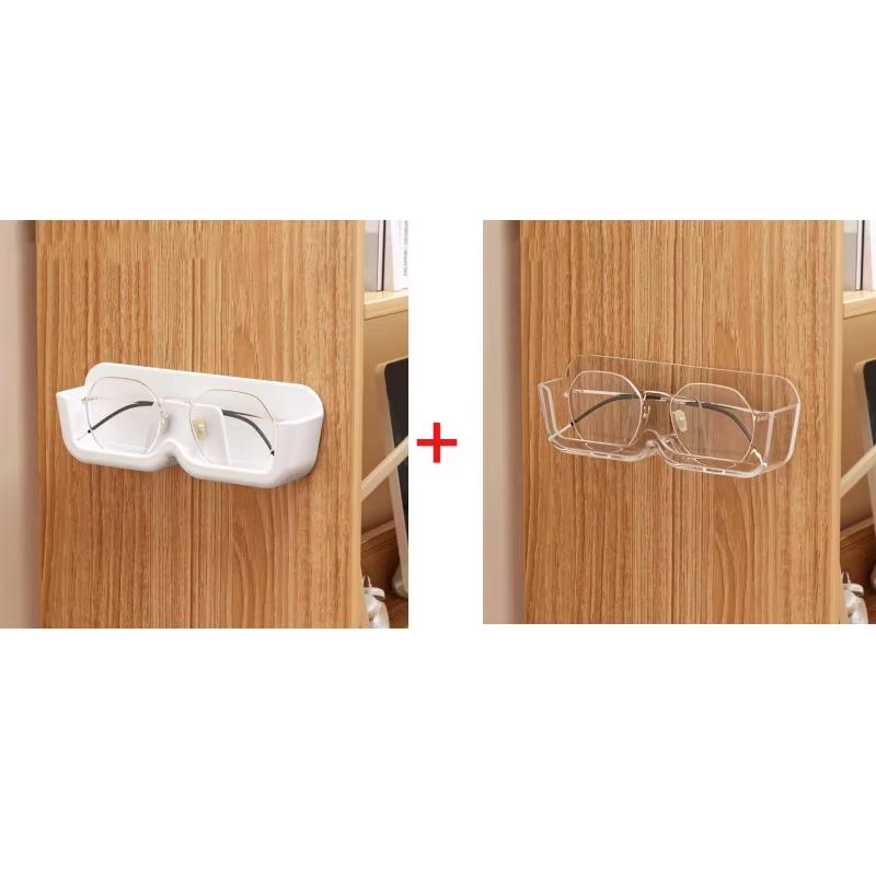 1/2/3PCSWall Mounted Glasses Storage Box Punch-free Self-adhesive Glass Display Cabinet Glasses Storage Box Sunglasses Organizer