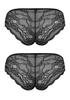 Figi damskie (2 pack) z koronką na pośladkach LPN 010