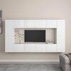 Vidaxl 8-Cz. Set di Mobili TV, Bianco, Materiale a Base di Legno