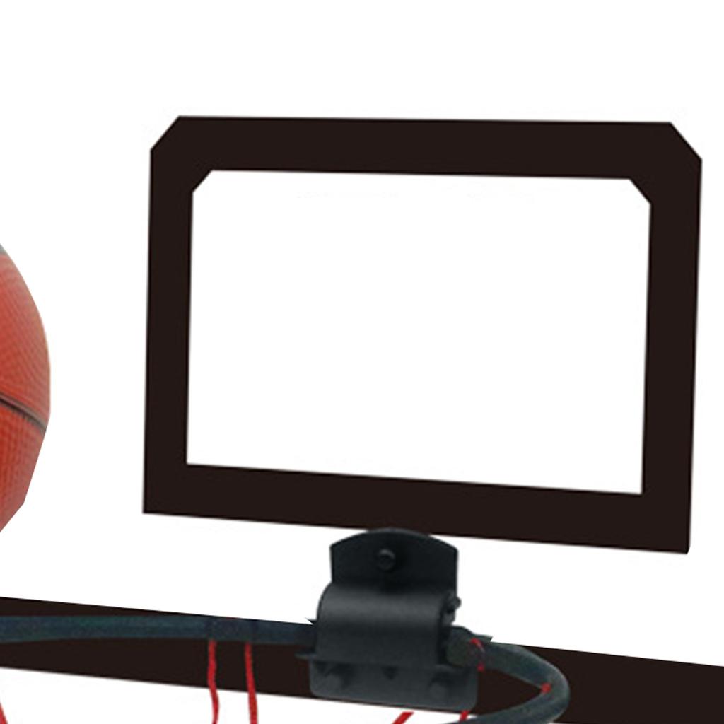 Wall Mounted Basketball Hoop Number 7 Basketball Hoop Kit for Indoor Outdoor Boys Girls Teens Black