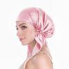 Custom Logo Summer Casual Satin Bonnets Hair Wraps for Women Night Sleeping Use Adjustable and Anti-Slip